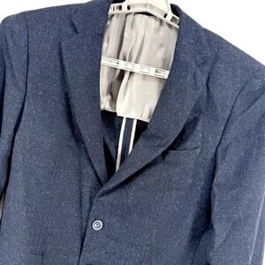 J Hillburn Vitale Barberis Canonico 40 Blue Texture Sport Coat Unstructur Jacket